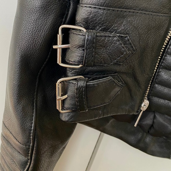 NWT H&M Premium Genuine Real Leather Jacket - Picture 10 of 16